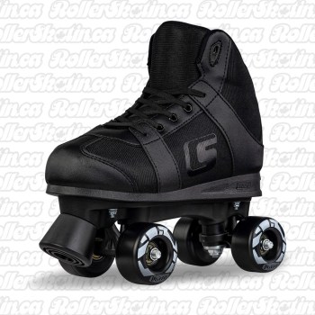 CRAZY SK8 Black - Size Adjustable Hi-Top Roller Skates!